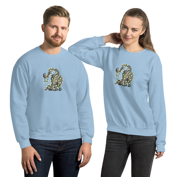 Sweatshirt - Weihnachts-Katze Lichterkette by Wanderkraehe ein Produkt von SCHIETKRAM
