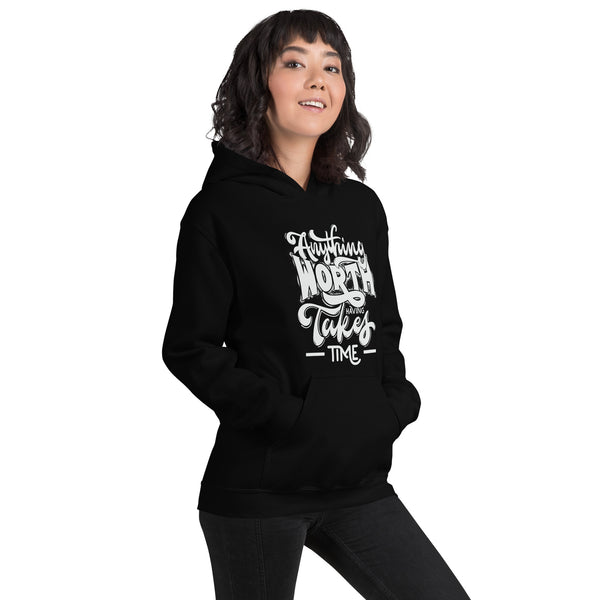 Hoodie Classic - Anything worth having white ein Produkt von SCHIETKRAM