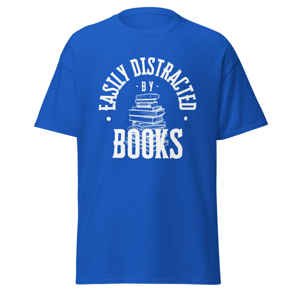 T-Shirt Classic - Easily Distracted by Books white ein Produkt von SCHIETKRAM