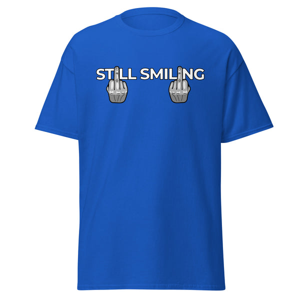 T-Shirt Classic - Still Smiling white ein Produkt von SCHIETKRAM