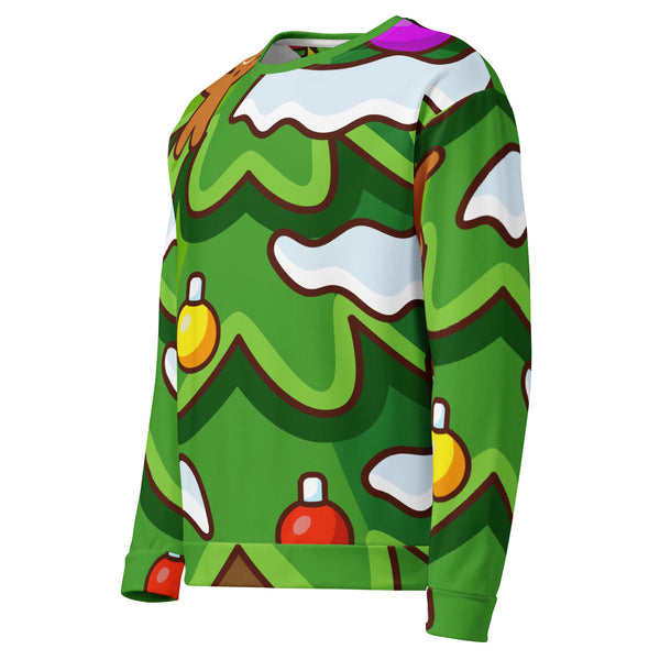 Allover Print Sweatshirt - Weihnachten Tree one ein Produkt von SCHIETKRAM
