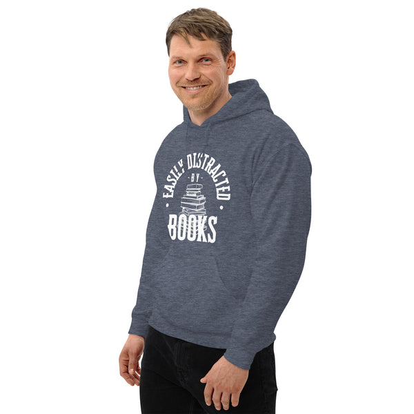 Hoodie Classic - Easily distracted by Books white ein Produkt von SCHIETKRAM