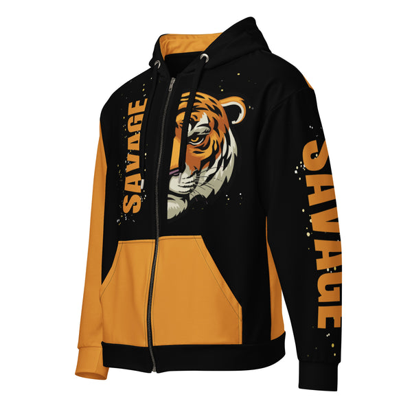 Zip-Hoodie Allover-Print - Savage ein Produkt von SCHIETKRAM