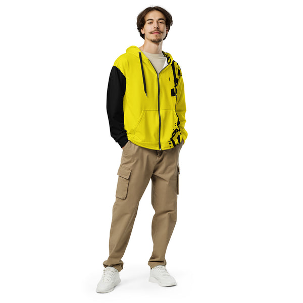 Zip-Hoodie Allover-Print - Notes yellow ein Produkt von SCHIETKRAM