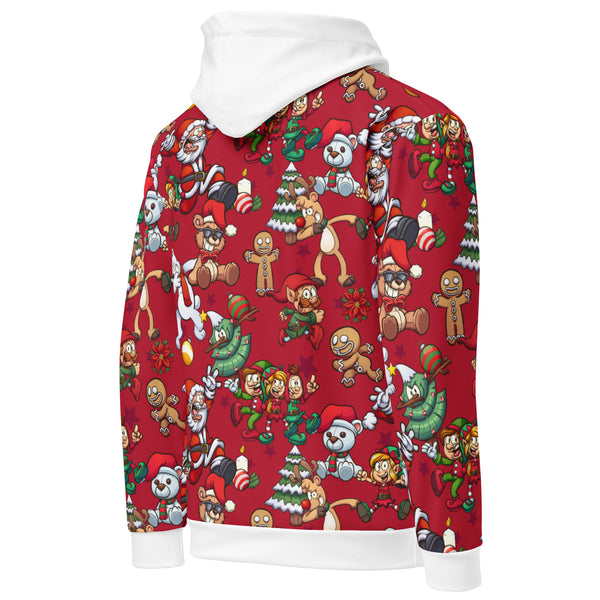 Allover Print Hoodie - Crazy Christmas ein Produkt von SCHIETKRAM