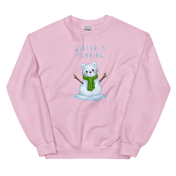 Sweatshirt - Weihnachts-Katze Schnee by Wanderkraehe ein Produkt von SCHIETKRAM