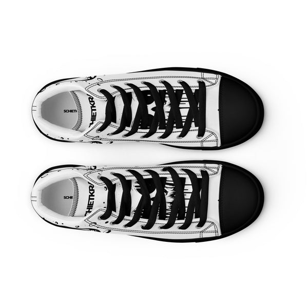 Canvas High-Top Sneaker - Melting Skull white ein Produkt von SCHIETKRAM