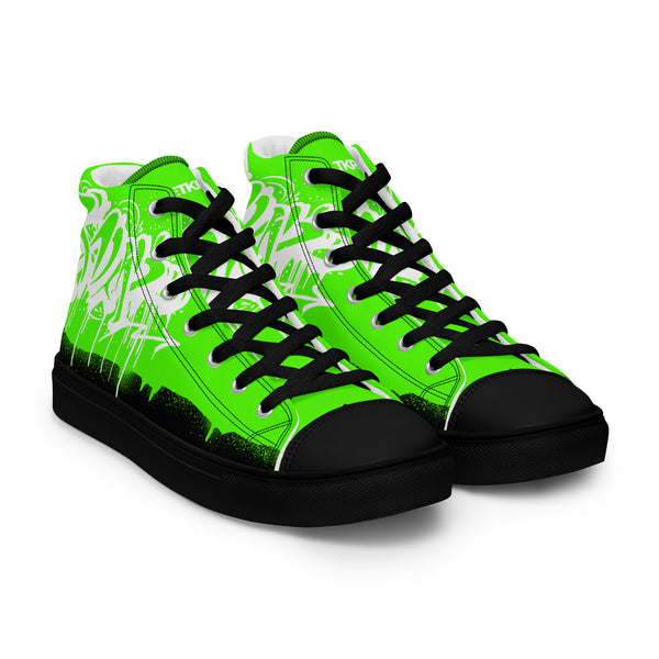 Canvas High-Top Sneaker - Green Message black ein Produkt von SCHIETKRAM