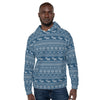 Allover Print Hoodie - Weihnachten Strick blue ein Produkt von SCHIETKRAM
