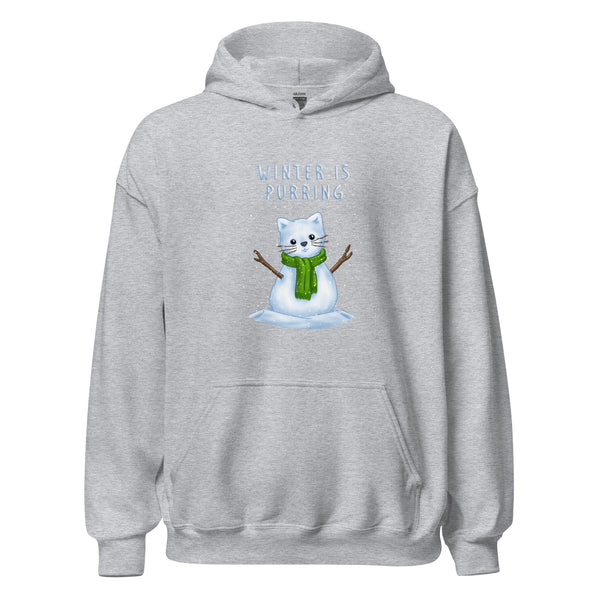 Hoodie Classic - Weihnachts-Katze Schnee by Wanderkraehe ein Produkt von SCHIETKRAM
