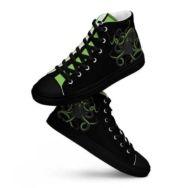 Canvas High-Top Sneaker - Oktopus black ein Produkt von SCHIETKRAM