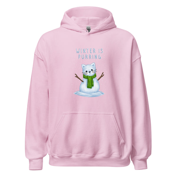 Hoodie Classic - Weihnachts-Katze Schnee by Wanderkraehe ein Produkt von SCHIETKRAM