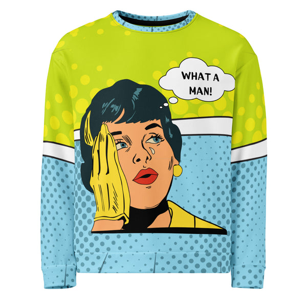 Allover Print Sweatshirt - What a Man ein Produkt von SCHIETKRAM