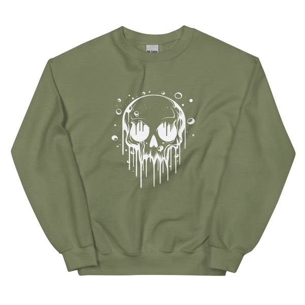 Sweatshirt - Melting Skull white ein Produkt von SCHIETKRAM