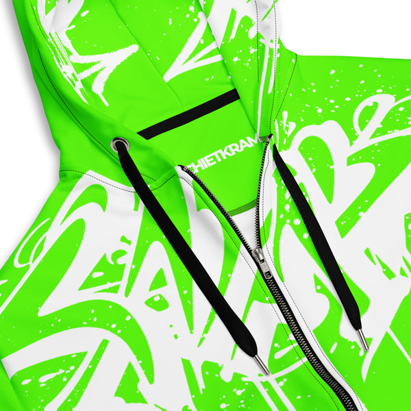 Zip-Hoodie Allover-Print - Green Message ein Produkt von SCHIETKRAM