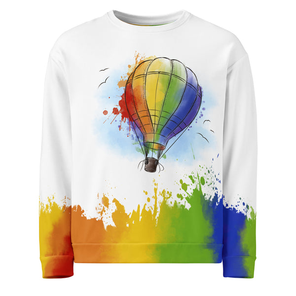 Allover Print Sweatshirt - Prideballon white by Wanderkraehe ein Produkt von SCHIETKRAM
