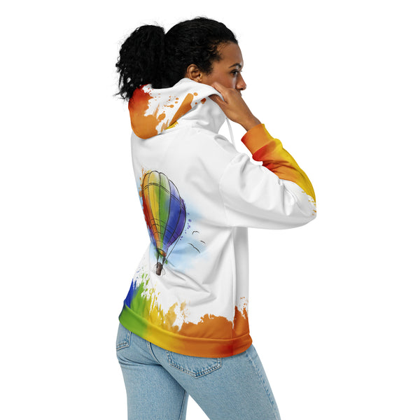 Zip-Hoodie Allover-Print - Prideballon white by Wanderkraehe ein Produkt von SCHIETKRAM