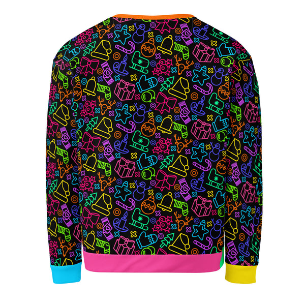 Allover Print Sweatshirt - Neon Christmas ein Produkt von SCHIETKRAM