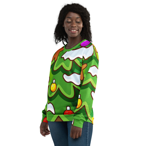 Allover Print Sweatshirt - Weihnachten Tree one ein Produkt von SCHIETKRAM