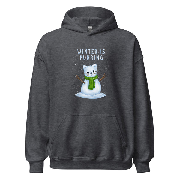 Hoodie Classic - Weihnachts-Katze Schnee by Wanderkraehe ein Produkt von SCHIETKRAM