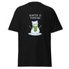 T-Shirt Classic - Weihnachts-Katze Schnee by Wanderkraehe ein Produkt von SCHIETKRAM