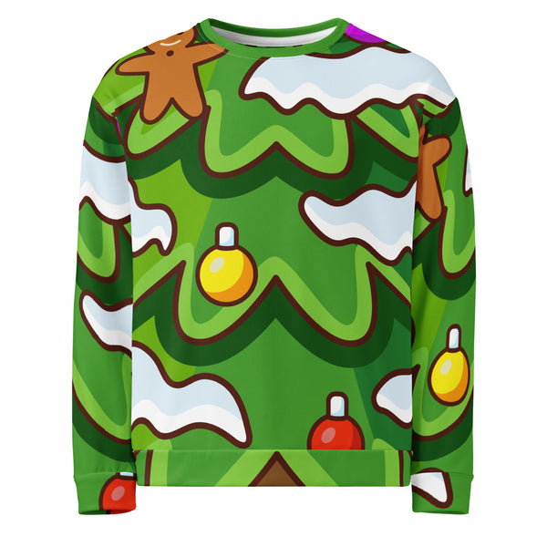 Allover Print Sweatshirt - Weihnachten Tree one ein Produkt von SCHIETKRAM