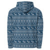 Allover Print Hoodie - Weihnachten Strick blue ein Produkt von SCHIETKRAM