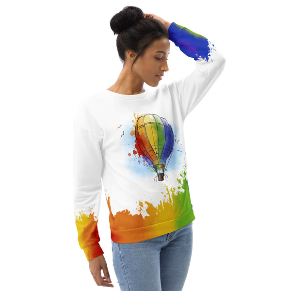 Allover Print Sweatshirt - Prideballon white by Wanderkraehe ein Produkt von SCHIETKRAM
