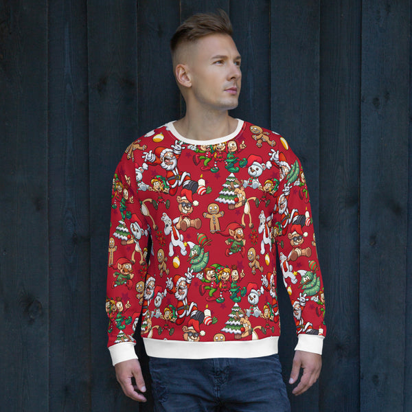Allover Print Sweatshirt - Crazy Christmas ein Produkt von SCHIETKRAM