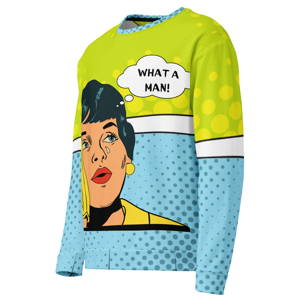 Allover Print Sweatshirt - What a Man ein Produkt von SCHIETKRAM