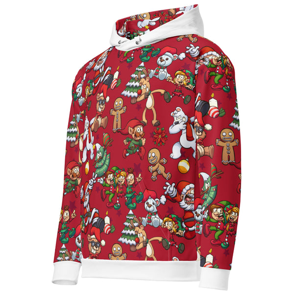 Allover Print Hoodie - Crazy Christmas ein Produkt von SCHIETKRAM