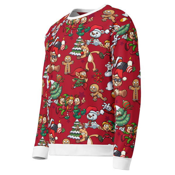 Allover Print Sweatshirt - Crazy Christmas ein Produkt von SCHIETKRAM