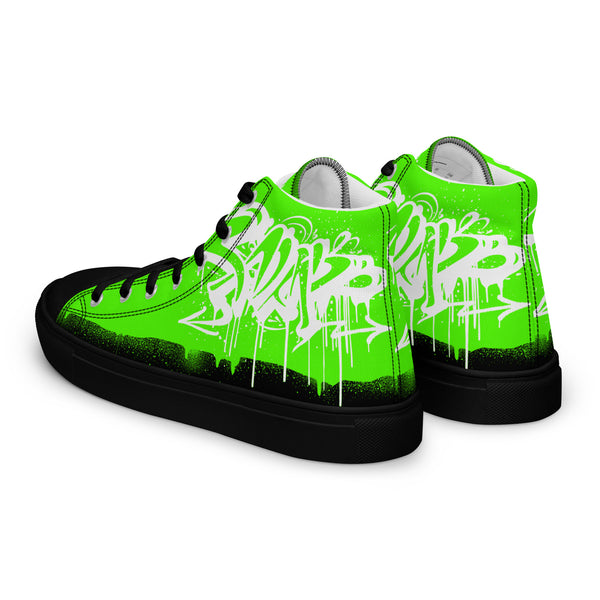 Canvas High-Top Sneaker - Green Message black ein Produkt von SCHIETKRAM