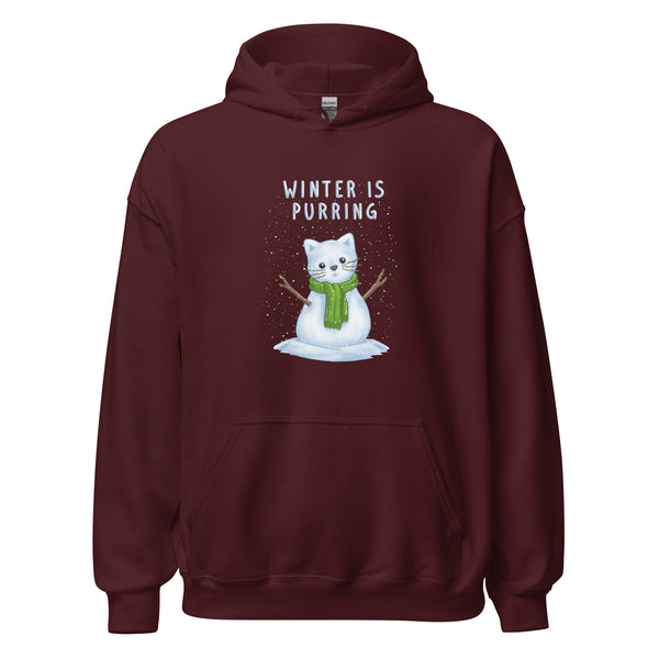 Hoodie Classic - Weihnachts-Katze Schnee by Wanderkraehe ein Produkt von SCHIETKRAM