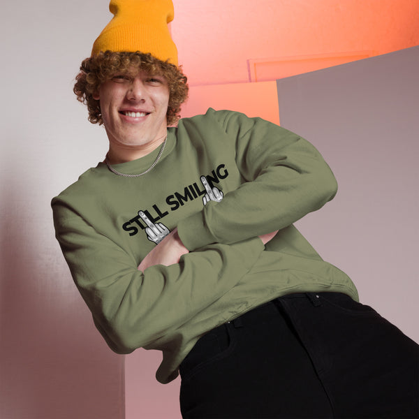 Sweatshirt - Still Smiling black ein Produkt von SCHIETKRAM