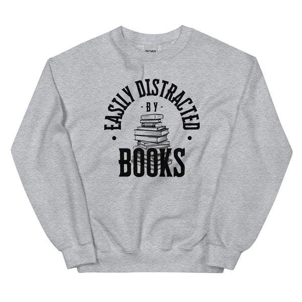 Sweatshirt - Easily distracted by Books black ein Produkt von SCHIETKRAM