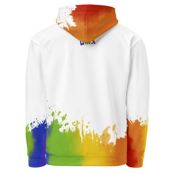 Allover Print Hoodie - Prideballon white by Wanderkraehe ein Produkt von SCHIETKRAM