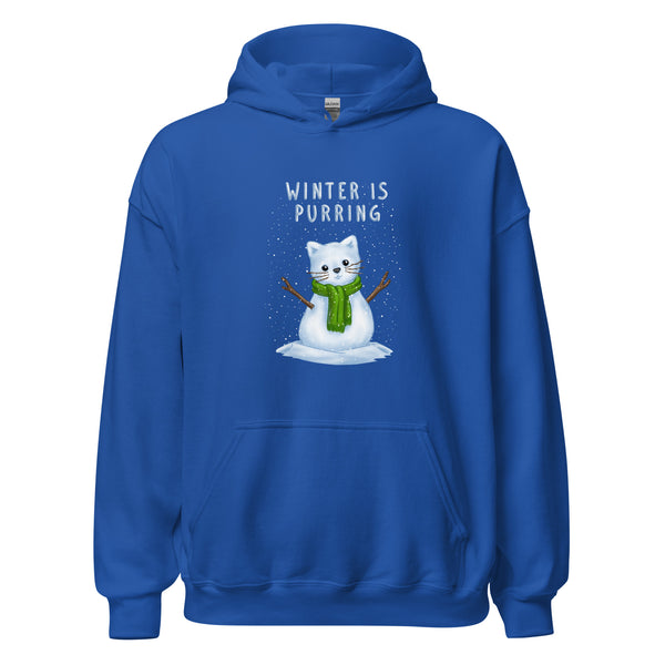 Hoodie Classic - Weihnachts-Katze Schnee by Wanderkraehe ein Produkt von SCHIETKRAM
