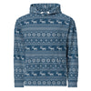 Allover Print Hoodie - Weihnachten Strick blue ein Produkt von SCHIETKRAM