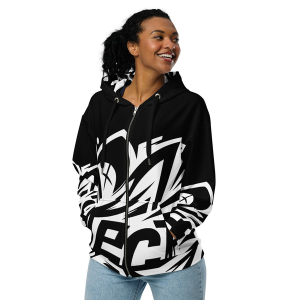 Zip-Hoodie Allover-Print - Bottom ein Produkt von SCHIETKRAM