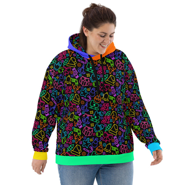 Allover Print Hoodie - Neon Christmas ein Produkt von SCHIETKRAM
