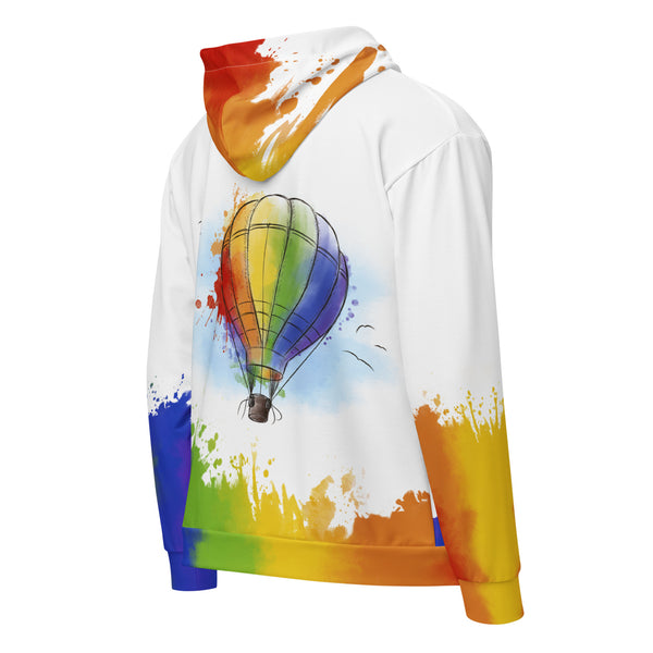 Zip-Hoodie Allover-Print - Prideballon white by Wanderkraehe ein Produkt von SCHIETKRAM