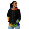 Zip-Hoodie Allover-Print - Prideballon black by Wanderkraehe ein Produkt von SCHIETKRAM