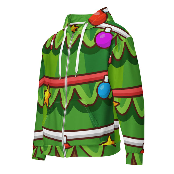Zip-Hoodie Allover-Print - Weihnachten Tree two ein Produkt von SCHIETKRAM