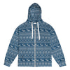 Zip-Hoodie Allover-Print - Weihnachten Strick blue ein Produkt von SCHIETKRAM