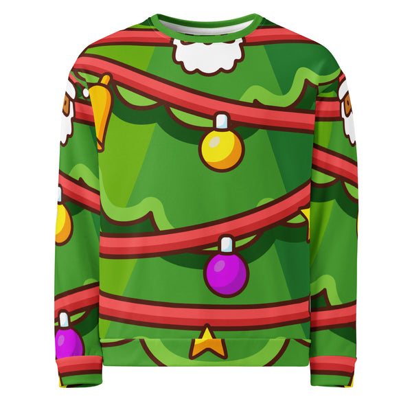 Allover Print Sweatshirt - Weihnachten Tree three ein Produkt von SCHIETKRAM