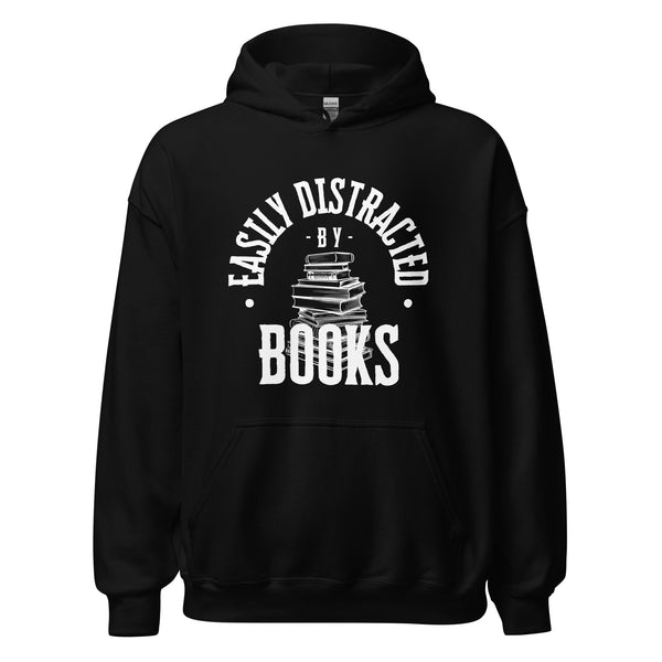 Hoodie Classic - Easily distracted by Books white ein Produkt von SCHIETKRAM