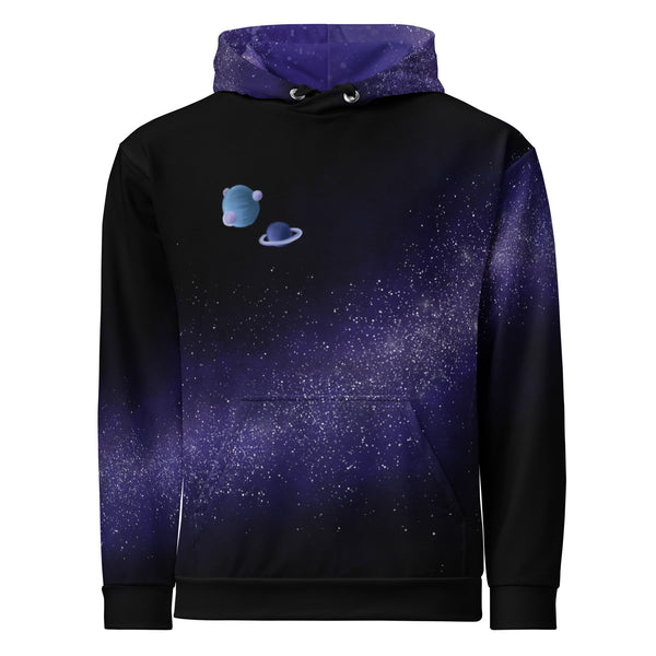 Allover Print Hoodie - Galaxy Cat by Wanderkraehe ein Produkt von SCHIETKRAM