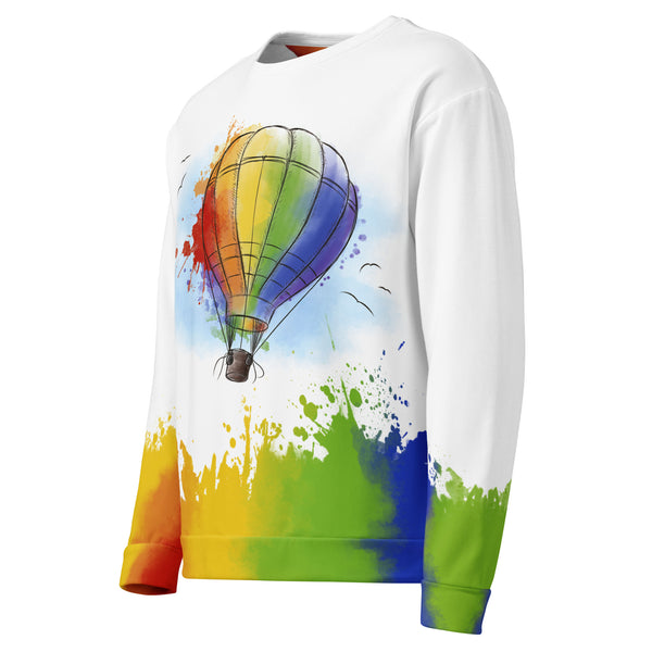 Allover Print Sweatshirt - Prideballon white by Wanderkraehe ein Produkt von SCHIETKRAM