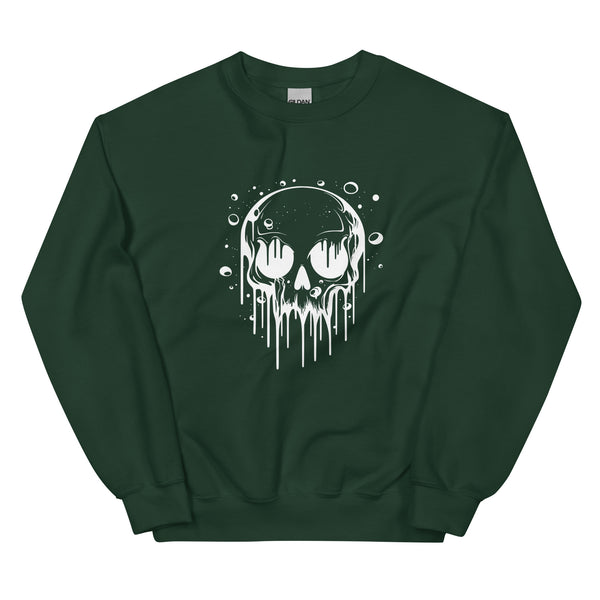 Sweatshirt - Melting Skull white ein Produkt von SCHIETKRAM